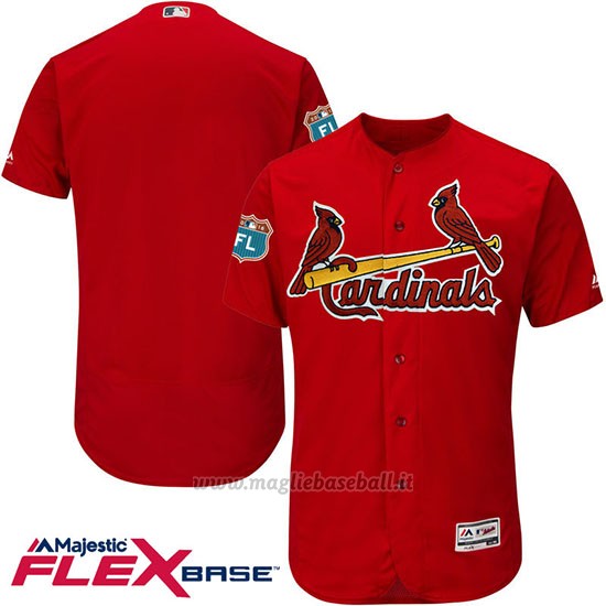 Maglia Baseball Uomo St. Louis Cardinals Blank Rosso Flex Base Autentico Collezione Allenamento Primaverile
